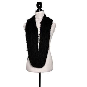 Infinity Scarf Nubby Black One Size